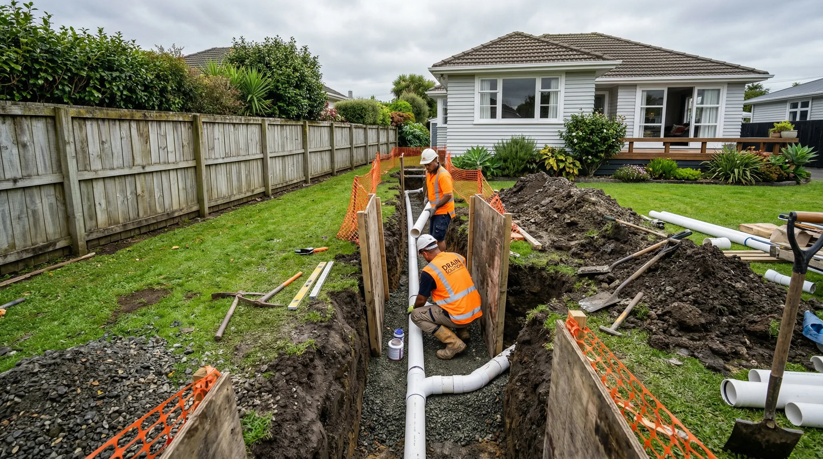 Drain laying and drainage work by KA Plumbing in Auckland